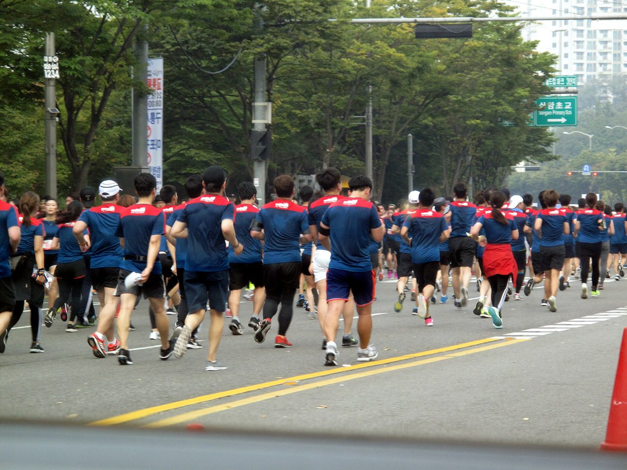 서울 시내 마라톤의 러닝크루 · Wikimedia Commons (CC BY-SA 4.0, G41rn8)
